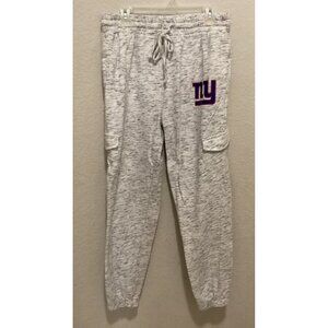 New York Giants Heather Gray Cargo Sweatpants With Logo